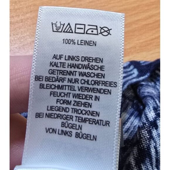 Tahari Womens sz L 100% Linen sleeveless striped diamond breathable round neck - Picture 10 of 11